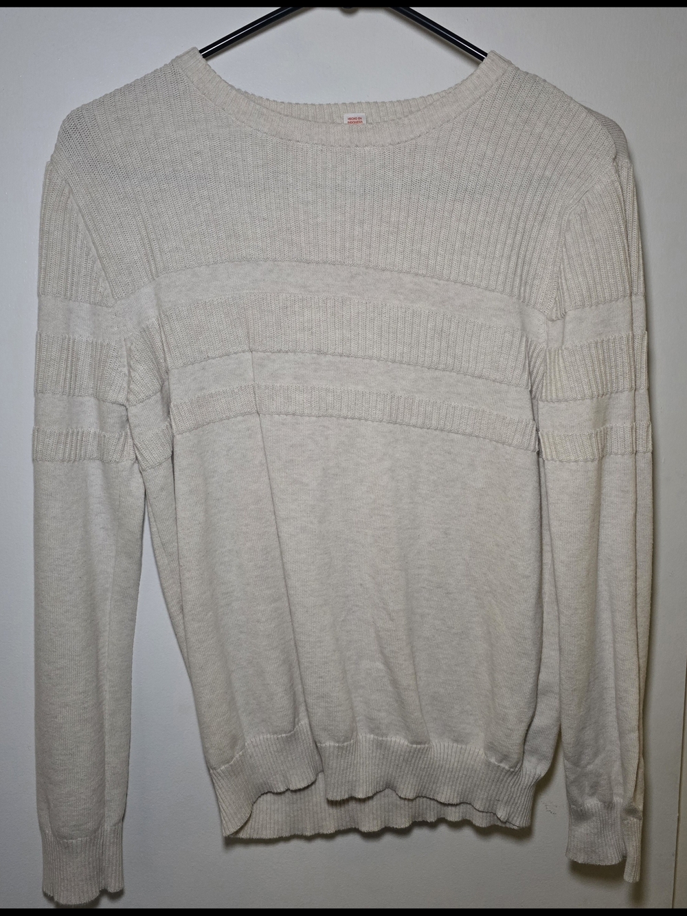Cat & Jack Cream Knit Crewneck Sweater